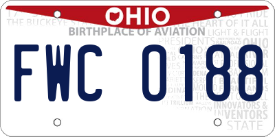 OH license plate FWC0188