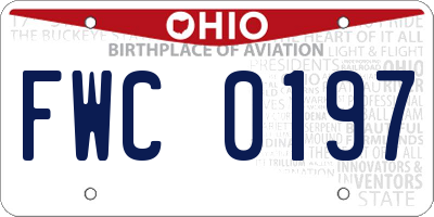 OH license plate FWC0197