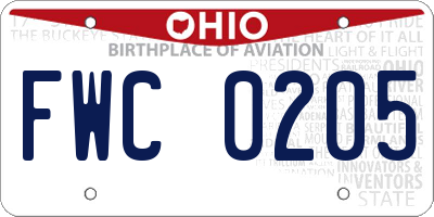 OH license plate FWC0205