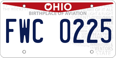 OH license plate FWC0225