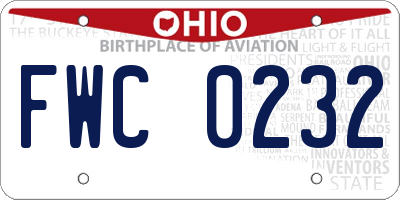 OH license plate FWC0232