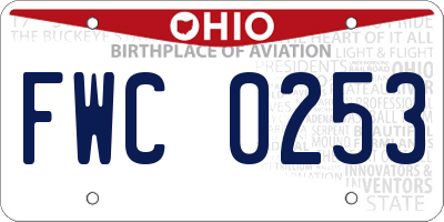 OH license plate FWC0253