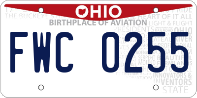 OH license plate FWC0255