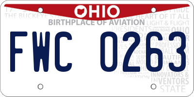 OH license plate FWC0263