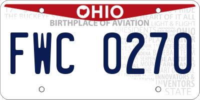 OH license plate FWC0270
