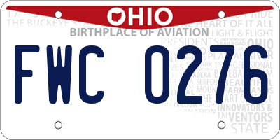 OH license plate FWC0276