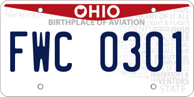 OH license plate FWC0301