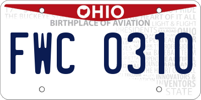 OH license plate FWC0310