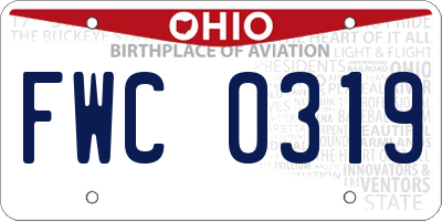 OH license plate FWC0319