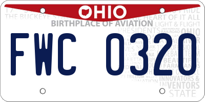 OH license plate FWC0320