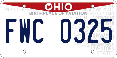 OH license plate FWC0325