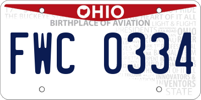 OH license plate FWC0334
