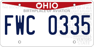 OH license plate FWC0335