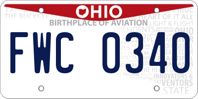 OH license plate FWC0340