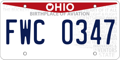 OH license plate FWC0347