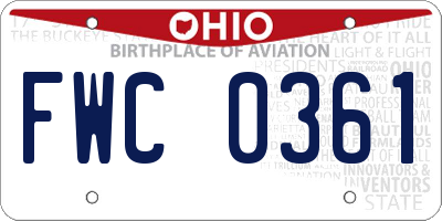 OH license plate FWC0361