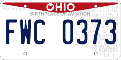 OH license plate FWC0373