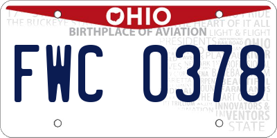 OH license plate FWC0378