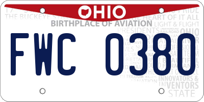 OH license plate FWC0380