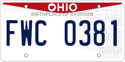 OH license plate FWC0381