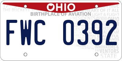 OH license plate FWC0392