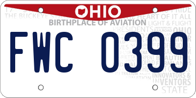 OH license plate FWC0399