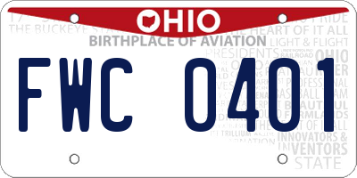 OH license plate FWC0401