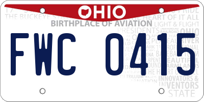 OH license plate FWC0415