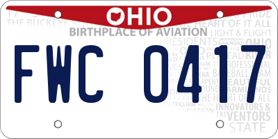 OH license plate FWC0417