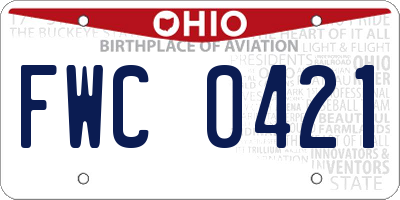 OH license plate FWC0421