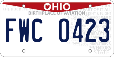 OH license plate FWC0423