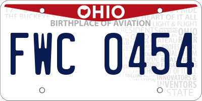 OH license plate FWC0454
