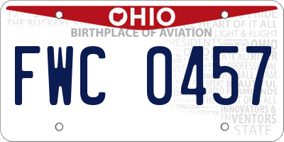 OH license plate FWC0457