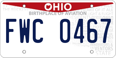 OH license plate FWC0467