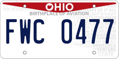 OH license plate FWC0477