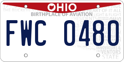 OH license plate FWC0480