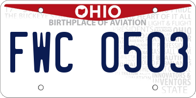 OH license plate FWC0503