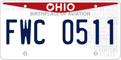 OH license plate FWC0511