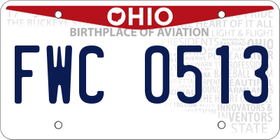 OH license plate FWC0513