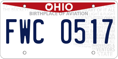 OH license plate FWC0517