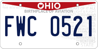 OH license plate FWC0521