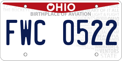 OH license plate FWC0522