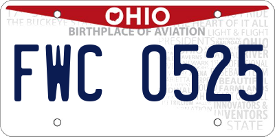 OH license plate FWC0525