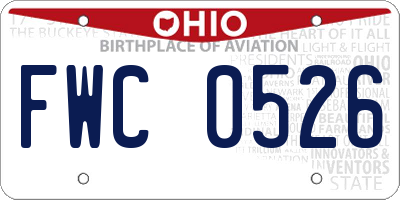 OH license plate FWC0526
