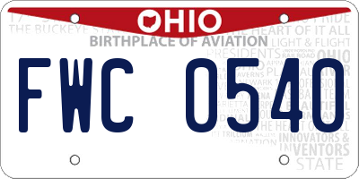 OH license plate FWC0540