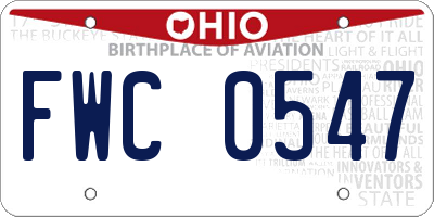 OH license plate FWC0547