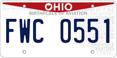 OH license plate FWC0551