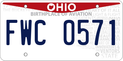 OH license plate FWC0571