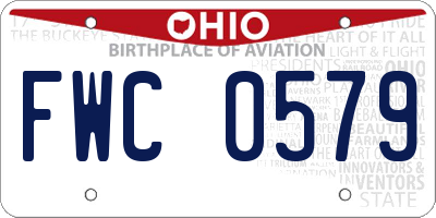 OH license plate FWC0579