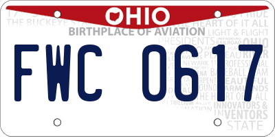 OH license plate FWC0617